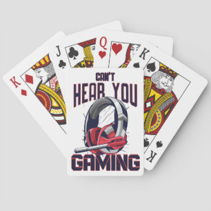 Gaming design with headset playing cards