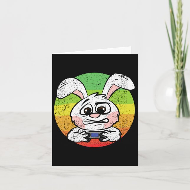 Gaming Easter Egg Hunting Video-game Controller Ga Card (Front)
