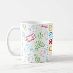 Gaming EAT SLEEP GAME REPEAT - customize text  Coffee Mug