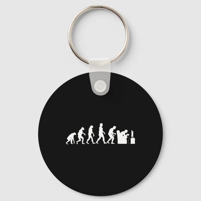 Gaming Evolution Funny Retro Video Game Gamer Nerd Key Ring (Front)