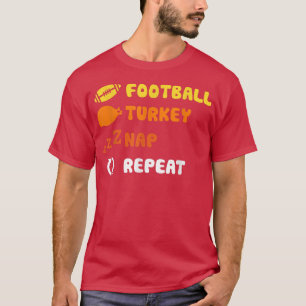 Gaming Football Turkey Nap Repeat Pumpkin Men Than T-Shirt