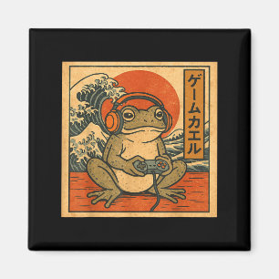 Gaming Frog Art Ukiyo-e Japanese Gamer Anime Men W Magnet