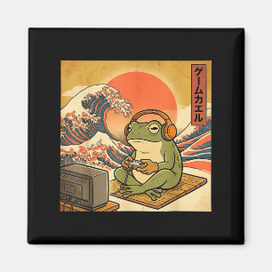 Gaming Frog Art Ukiyo-e Japanese Gamer Anime Men W Magnet