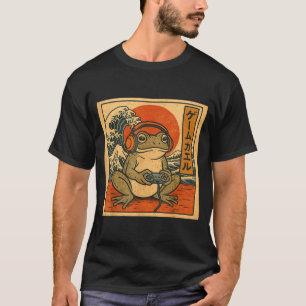 Gaming Frog Art Ukiyo-e Japanese Gamer Anime Men W T-Shirt