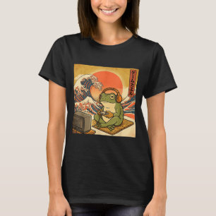 Gaming Frog Art Ukiyo-e Japanese Gamer Anime Men W T-Shirt