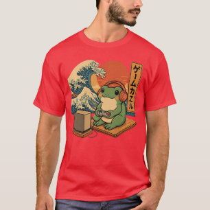 Gaming Frog Art Ukiyoe Japanese Gamer Anime Men Wo T-Shirt