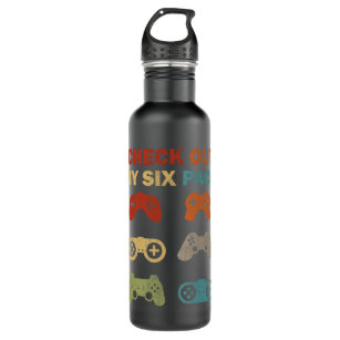 Gaming Funny Video Games Check Out My Six Pack Ret 710 Ml Water Bottle