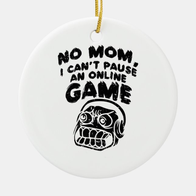 Gaming Gambling Gift Ceramic Tree Decoration (Front)