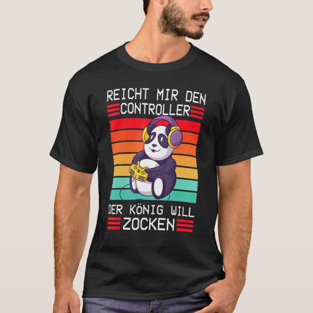 Gaming Game Console Enich Mir Den Controller König T-Shirt (Front)