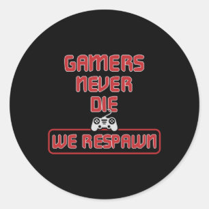 Gaming Game Gamer Console Video Game Gift Idea Classic Round Sticker