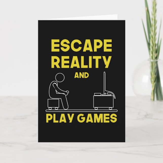 Gaming Game Gamer Video Game Console Gift Idea Card (Front)