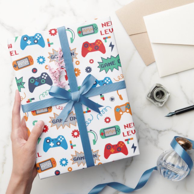 Gaming Gamer Birthday Party Wrapping Paper (Gifting)