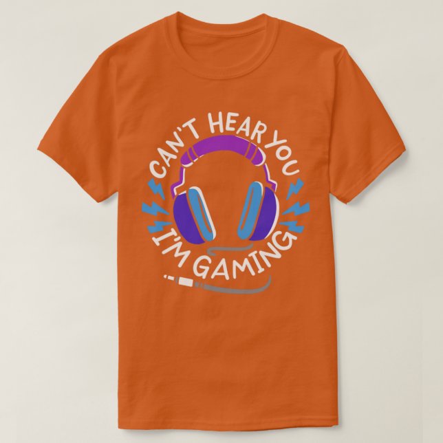 Gaming Gamer Headset T-Shirt (Design Front)