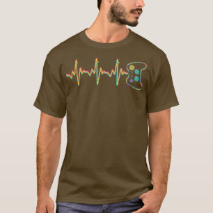 Gaming Gamer Video Games Heartbeat Pulse T-Shirt