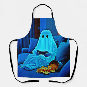 Gaming Ghost Cosy Night In Design Apron