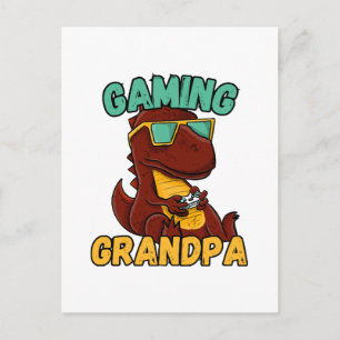 Gaming Grandpa Postcard