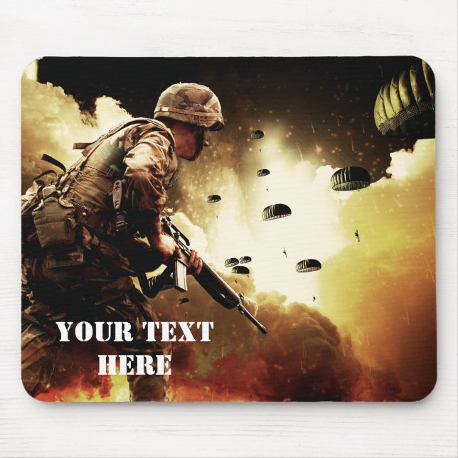 Gaming Ground Combat Soldier Mouse Mat (Front)