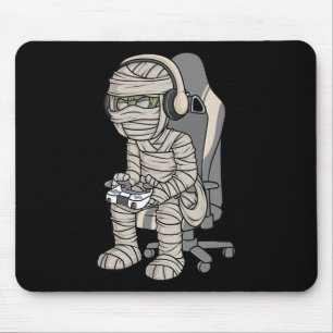 Gaming Halloween Mummy Gamer Scary Boys Kids Mouse Mat
