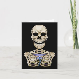 Gaming Halloween Skeleton Gamer Controller Card