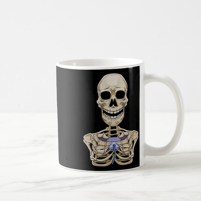 Gaming Halloween Skeleton Gamer Controller  Coffee Mug (Right)