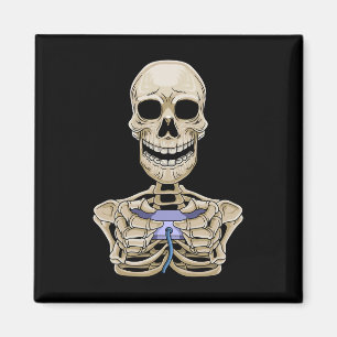 Gaming Halloween Skeleton Gamer Controller Magnet