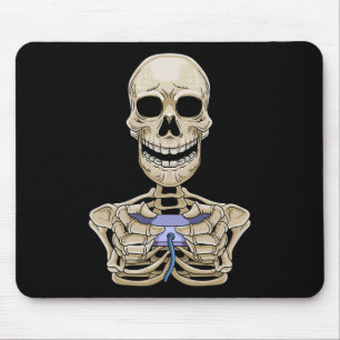 Gaming Halloween Skeleton Gamer Controller  Mouse Mat