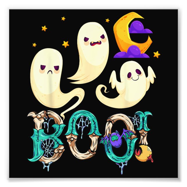 Gaming Halloween Skeleton Scary Gamer Boys Kids  Photo Print (Front)