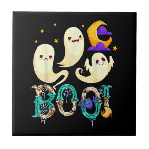 Gaming Halloween Skeleton Scary Gamer Boys Kids  Tile