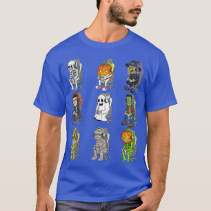 Gaming Halloween Skeleton Vampire Gamer Zombie Boy T-Shirt