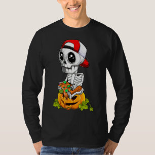Gaming Halloween Video Gamer Cool Skeleton Boys Me T-Shirt