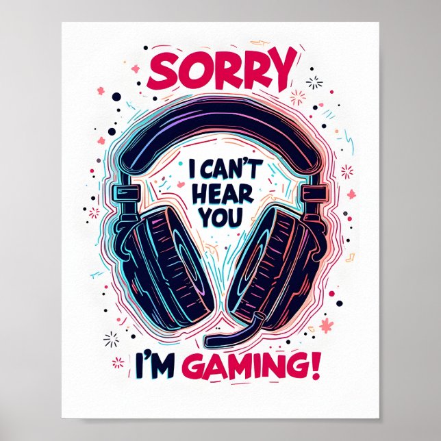  Gaming Headphones Design Poster (Front)
