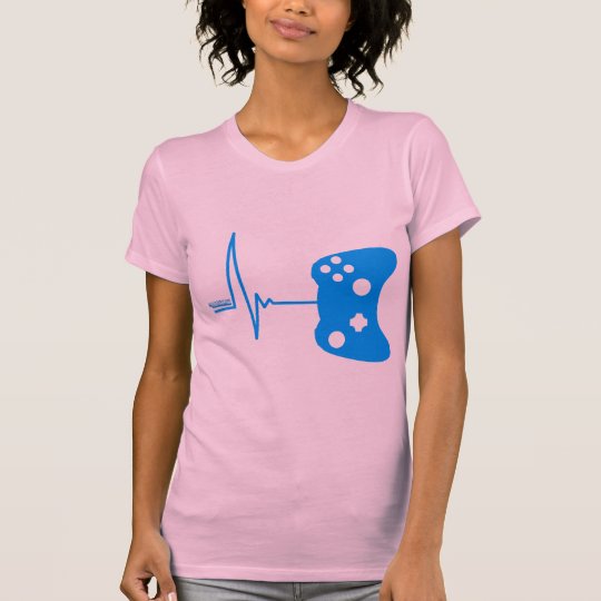 Gaming Heart Beat - gamer video games geek pad T-Shirt