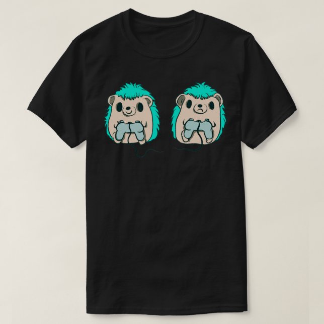 Gaming hedgehogs T-Shirt (Design Front)