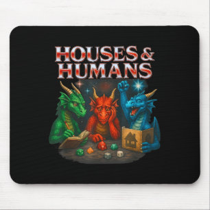 Gaming Houses And Humans Funny Game Rpg Gamer Men  Mouse Mat