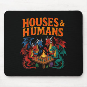Gaming Houses Humans Funny RPG Parody Gamer Men Mouse Mat
