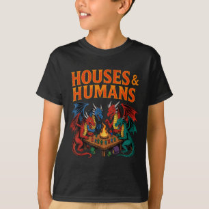 Gaming Houses Humans Funny RPG Parody Gamer Men T-Shirt