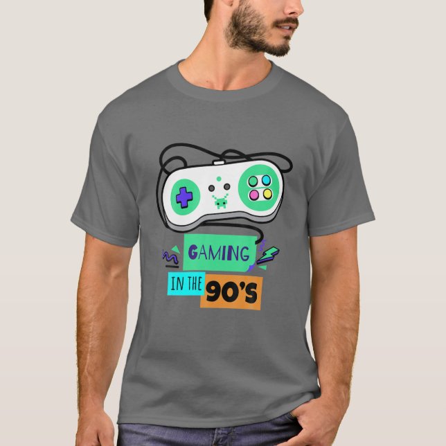 Gaming In The 90'S -- Retro 1990'S Video Games 8 E T-Shirt (Front)