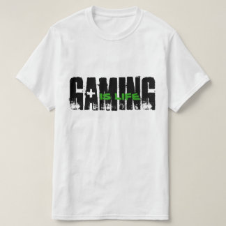 GAMING IS LIFE BLACK AND GREEN T-Shirt