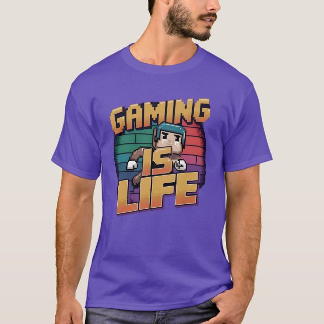 Gaming is life retro vintage T-Shirt (Front)
