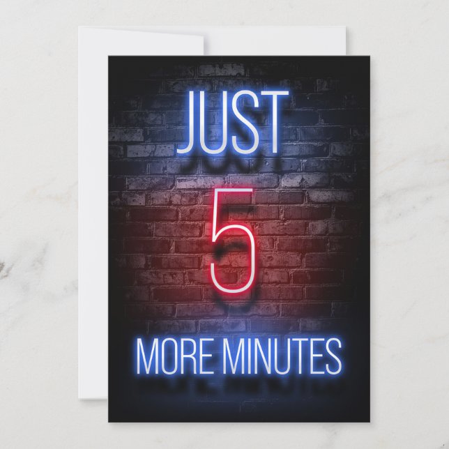 Gaming Just Five More Minutes Thank You Card (Front)