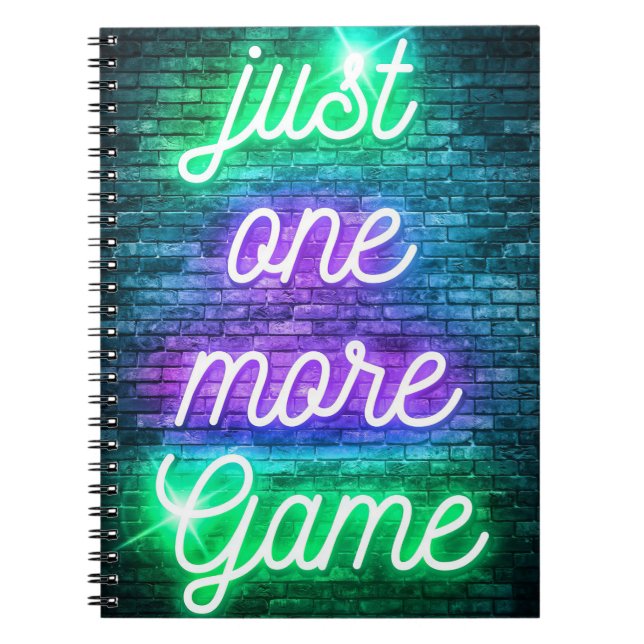 Gaming Just One More Game Notebook (Front)