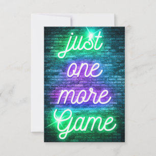 Gaming Just One More Game RSVP Card