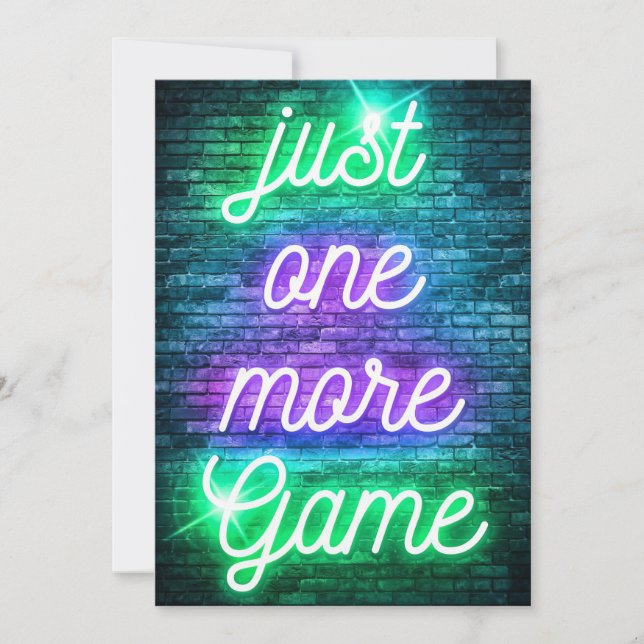 Gaming Just One More Game Save The Date (Front)