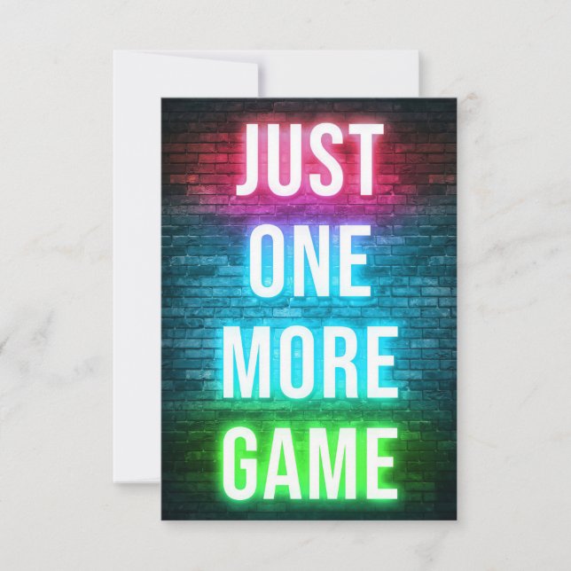 Gaming Just One More Games RSVP Card (Front)