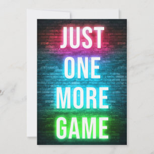 Gaming Just One More Games Thank You Card