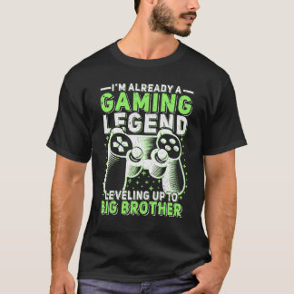 Gaming Legend Leveling Up To Big Brother Gamers Bi T-Shirt
