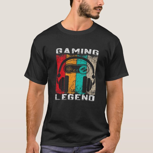 Gaming Legend PC Gamer Son Brother Video Games Con T-Shirt (Front)