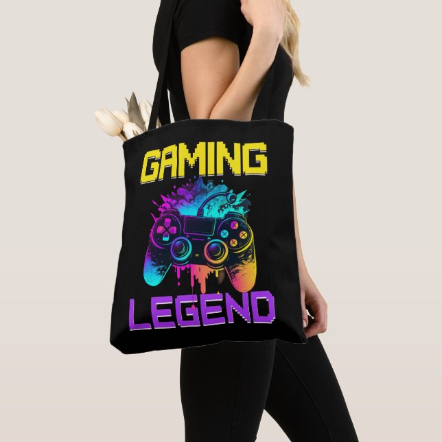 Gaming Legend Tote Bag (Close Up)