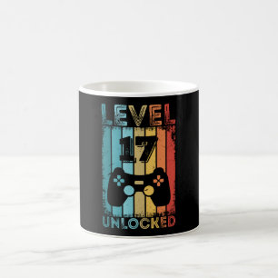 Gaming Level 17 Unlocked 17th Birthday Gift Gamer Coffee Mug