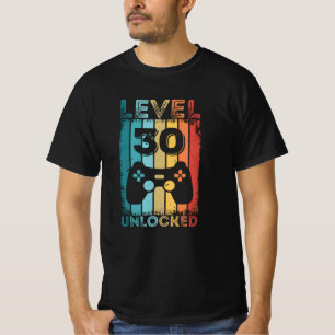 Gaming Level 30 Unlocked 30th Birthday Gift Gamer T-Shirt